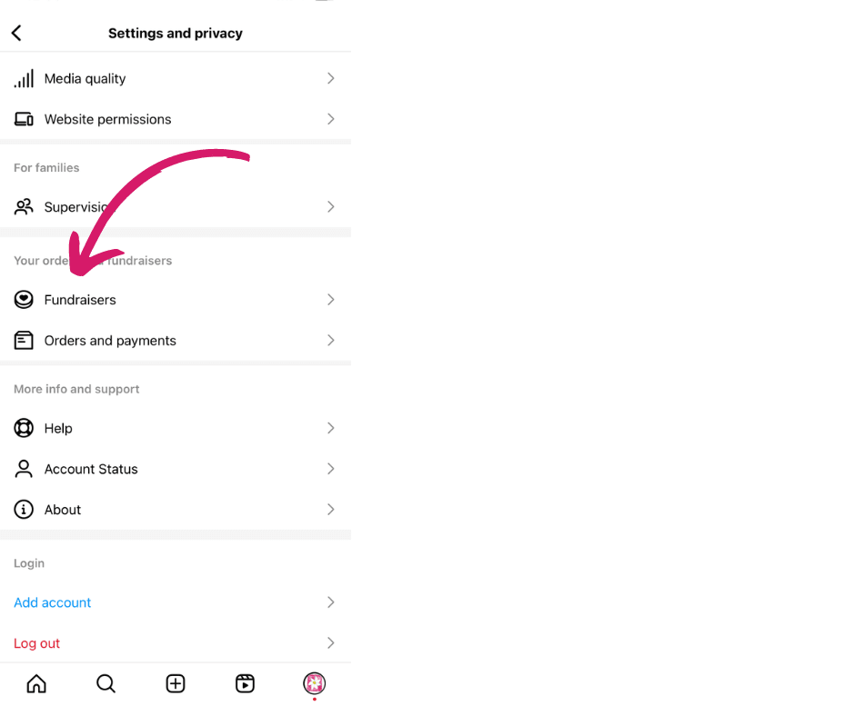 Fundraising on Instagram