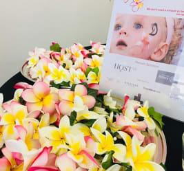 Frangipanis and a picture of Sienna Hoffmann