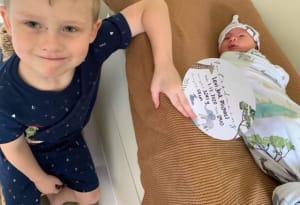 Lukas with little brother