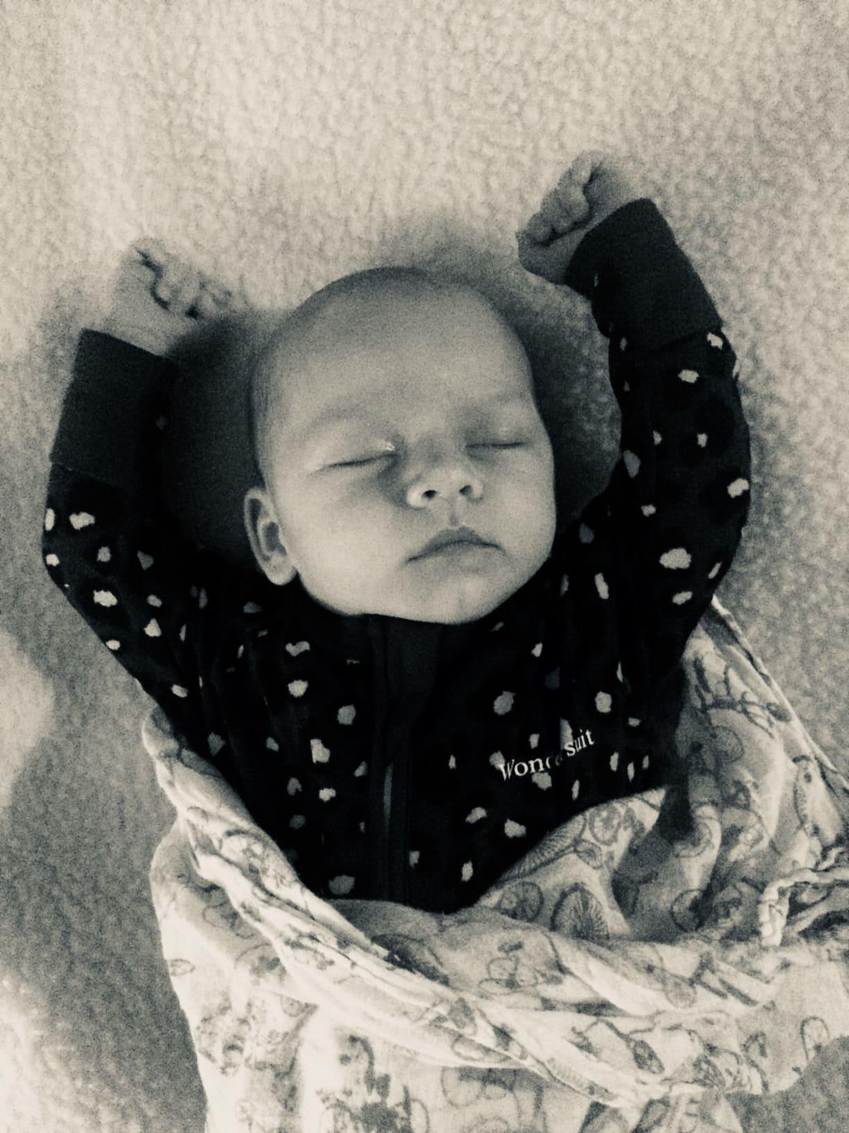 Baby Benji only a few weeks old